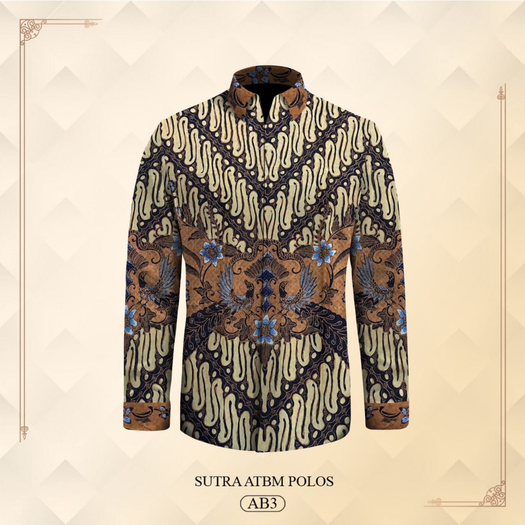 kain batik tulis sutra polos  atbm baron premium A126