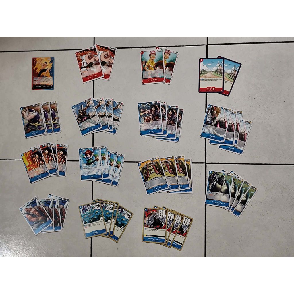 Kartu One Piece TCG Red Blue Ace Deck Set