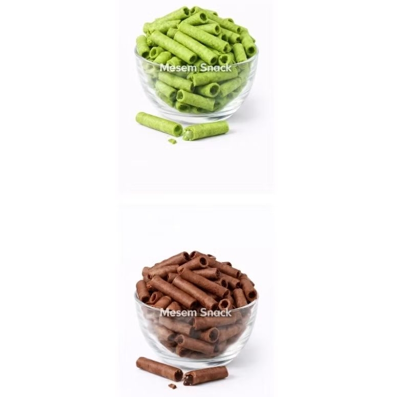 Astor Mini Barcelona 1Kg 500gr 250gr 100gr Aneka Rasa Coklat Pandan Wafer Gulung Biskuit Kue Makanan