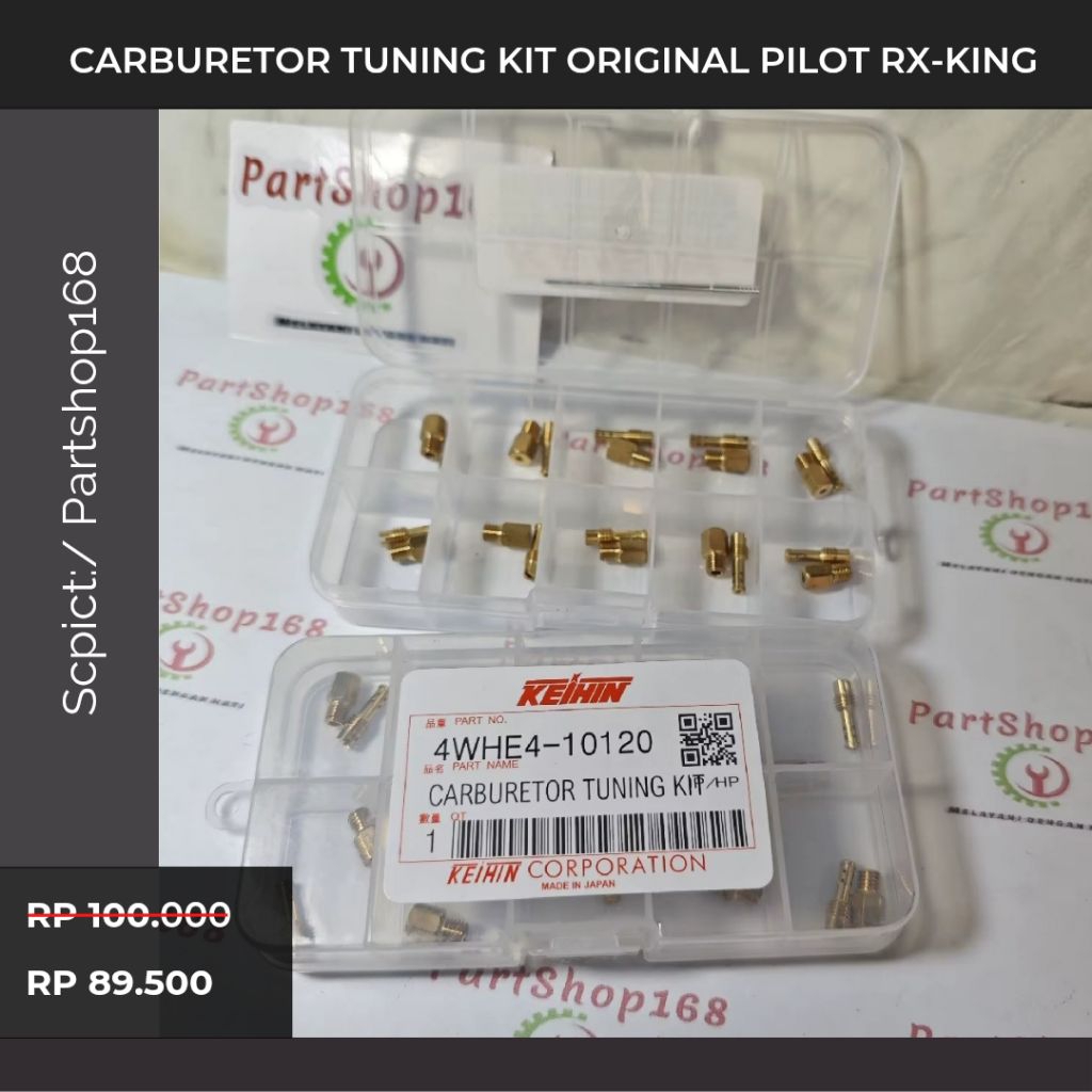 Promo Carburetor Tuning Kit Original Pilot Jet Main Jet RX-King F1ZR PWK PE Keihin Kuningan Ori 3KA 