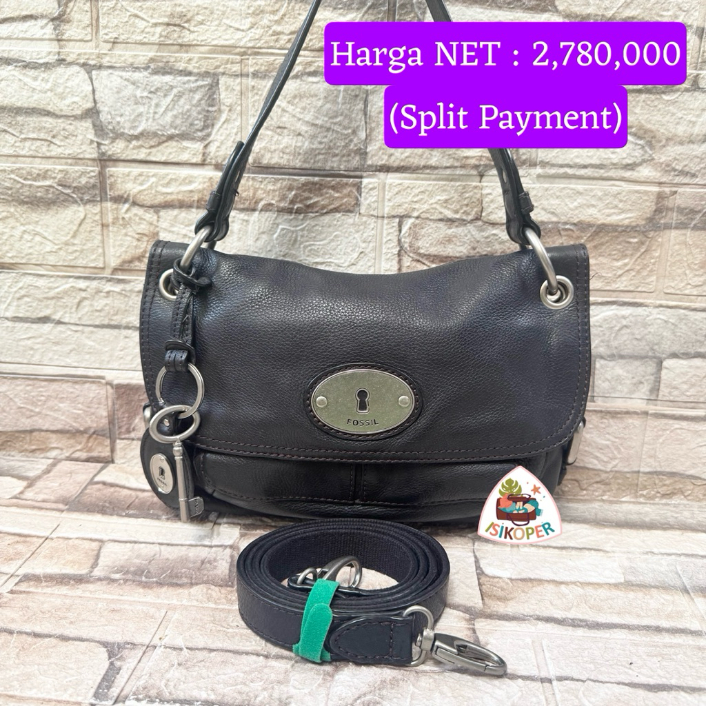 596# NET-Preloved Fossil Maddox Convertible Hitam