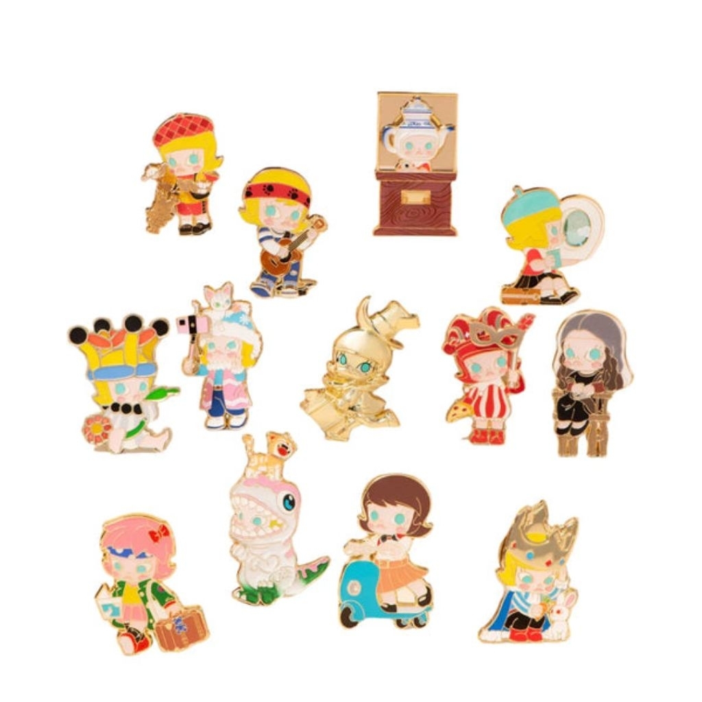 READY STOCK pop mart molly imaginary wandering pin badge magnet selected popmart molly imaginary wan