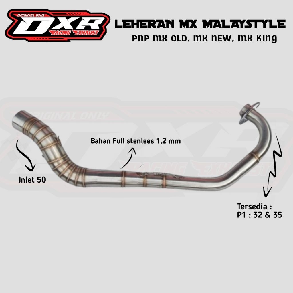 Header Leher Knalpot MX King Malaysia Mx New Old