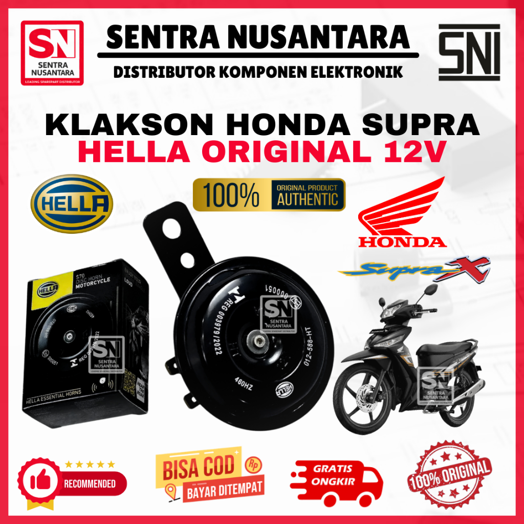Klakson HONDA SUPRA ORIGINAL MERK HELLA | Klakson Motor HONDA SUPRA MEREK HELLA ASLI | Klakson SUPRA