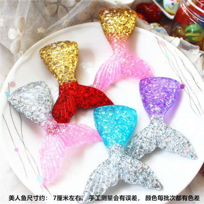Dekorasi Ekor Duyung / Ekor Duyung Resin Gliiter / Hiasan Kue Ekor Mermaid Resin