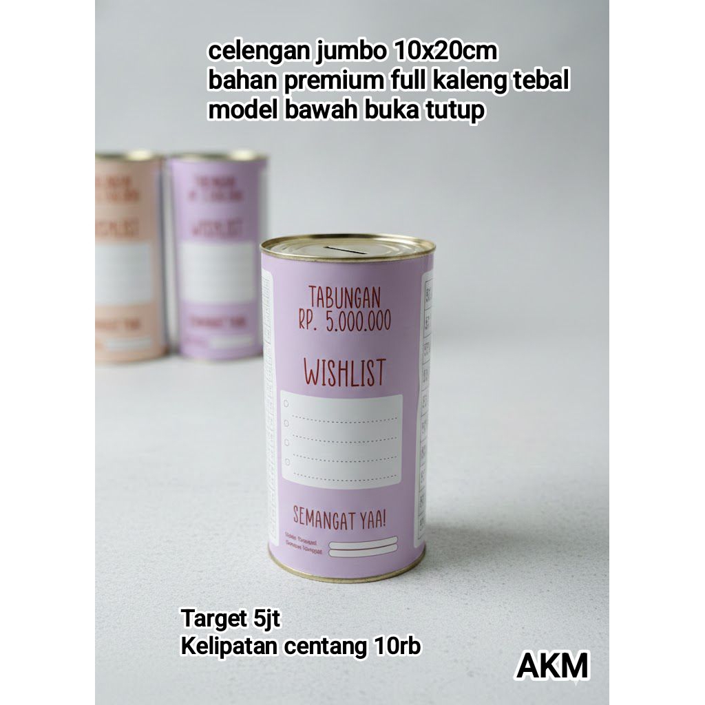 CELENGAN TARGET 5JT/10RB - MURAH CELENGAN TARGET TABUNGAN VIRAL CELENGAN TARGET BUKA TUTUP CELENGAN 