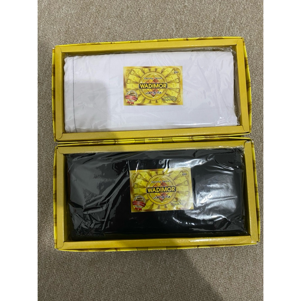 SARUNG PUTIH POLOS TEBAL PREMIUM ORIGINAL WADIMOR