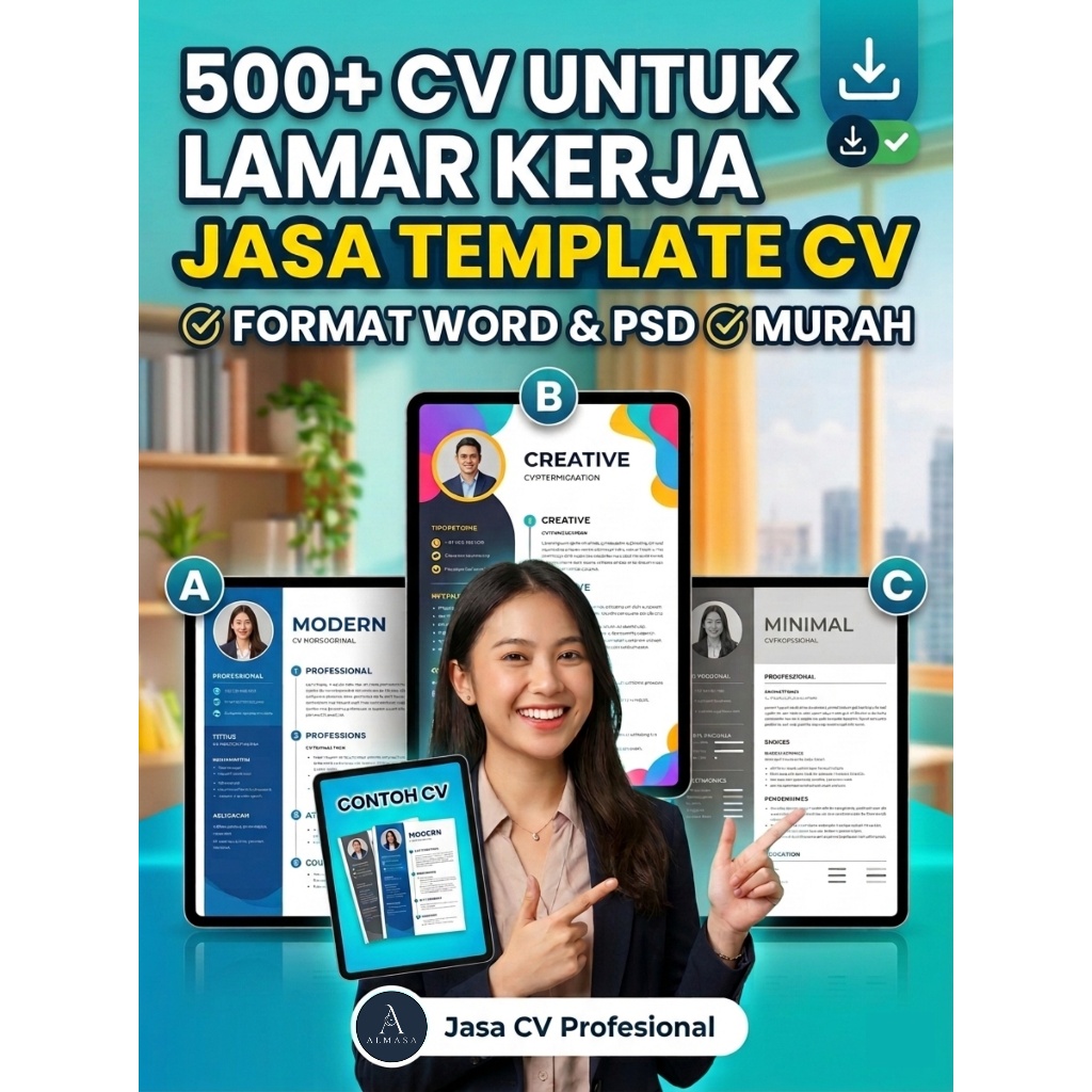 Template Desain Grafis CV Undangan Nota Banner