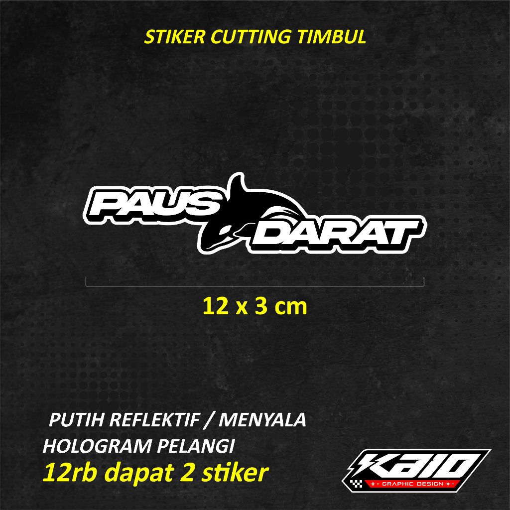 Stiker Paus Darat Hologram 2 pcs Pcx 160 Terbaru