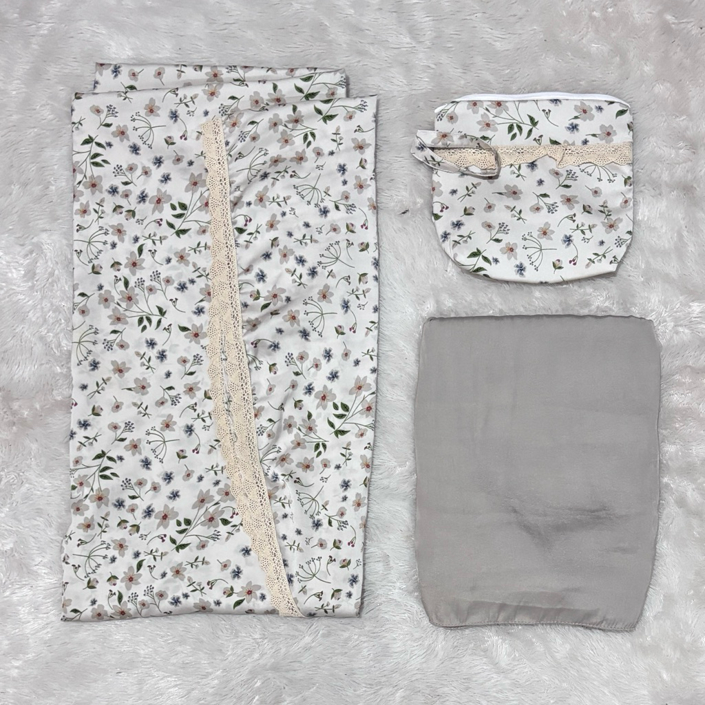 Orire MUKENA travelling SILKY ZARAA PREMIUM TRAVELING [2in1] MUKENA SUTRA Motif Telekung Praying Set