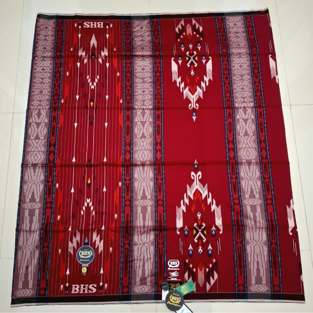 Sarung BHS Masterpiece SIC Gold Merah Maroon Premium Mercerized Songket Timbul ATBM Limited (Bisa CO