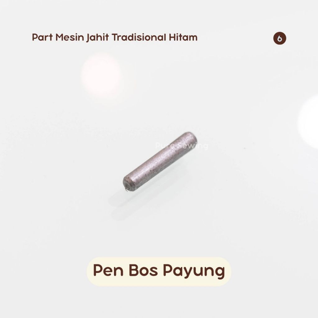 (1 PCS) P/N 6 Pen Bos Payung Mesin Jahit Tradisional Singer Butterfly Hitam / Sparepart Mesin Jadul