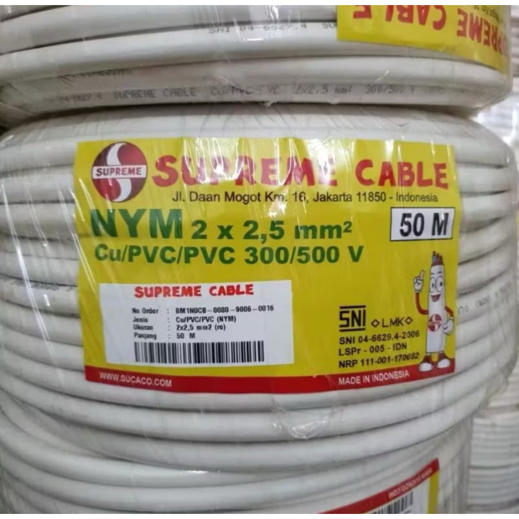 ROLL 50 meter Kabel NYM Supreme 2x2,5