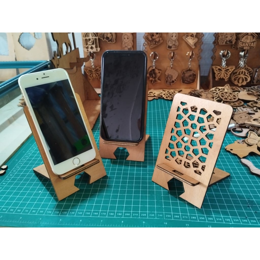 holder hp bahan kayu/ plywood 4mm