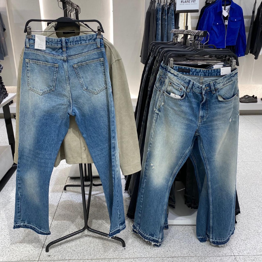 Jastipp. Flare Ripped Jeans Zara (Man)