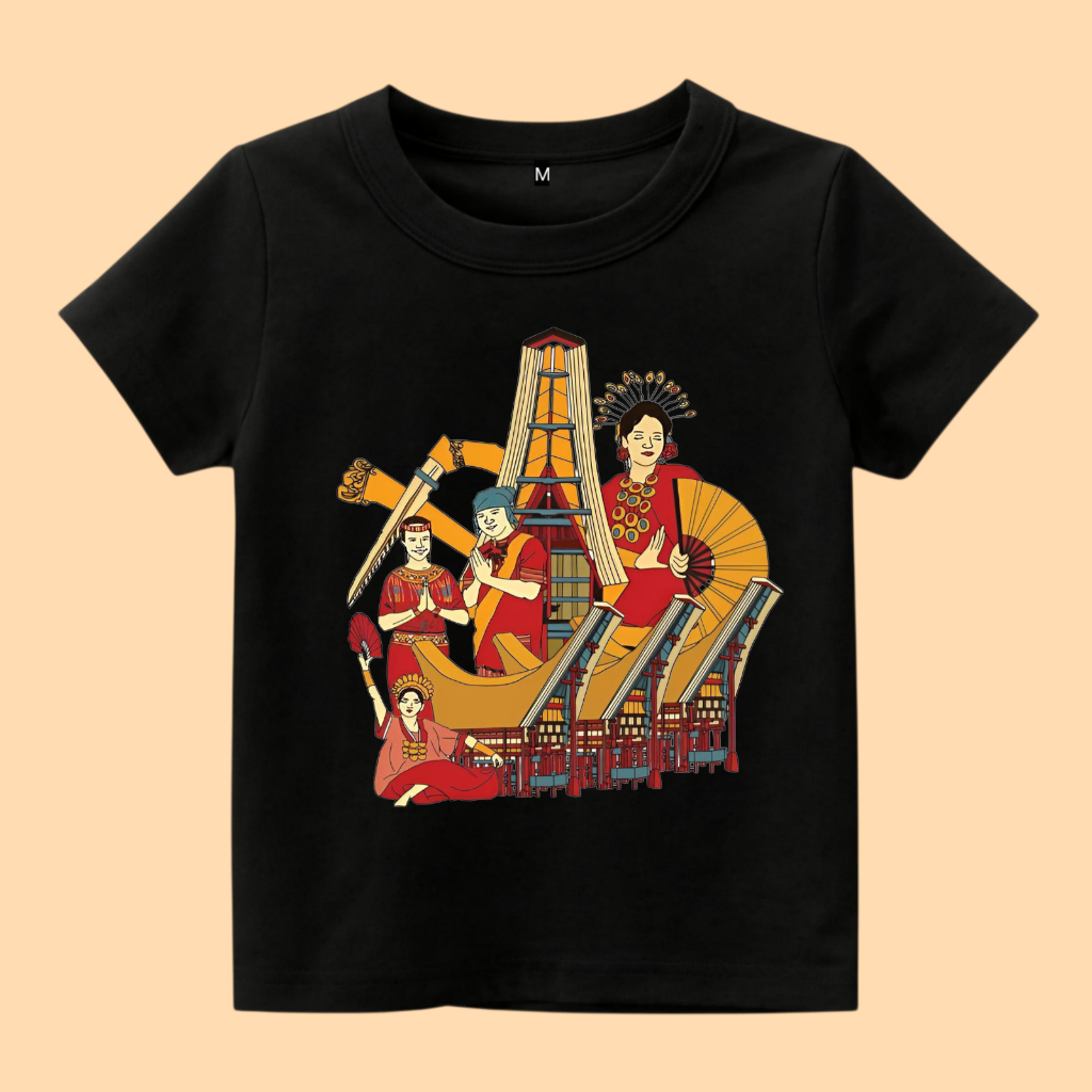 Baju kaos anak Toraja kesenian tradisional budaya suku Tanaman toraja