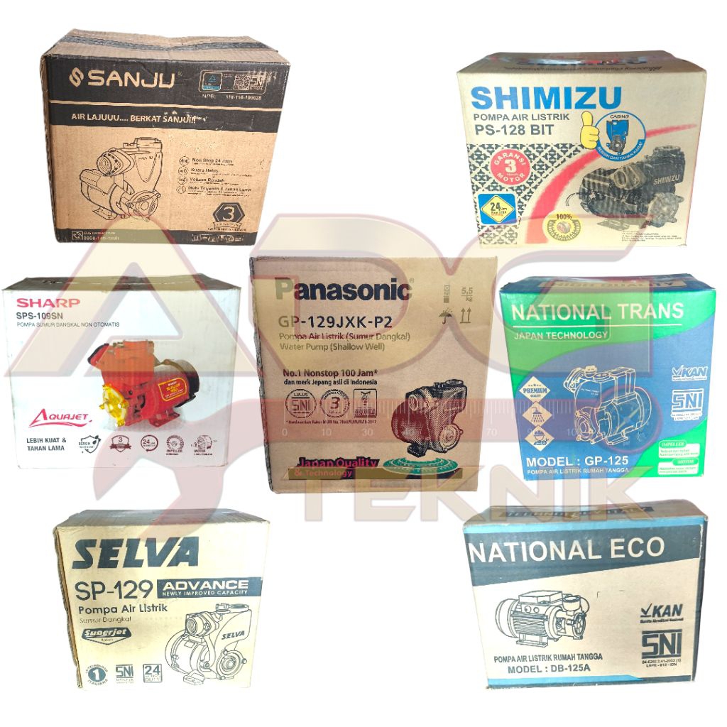 Pompa air sumur dangkal non otomatis 125w pompa air sumur perumahan