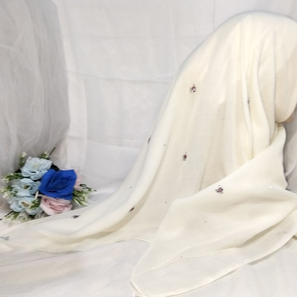 kerudung paris Swarovski/payet tempel/paris jadul