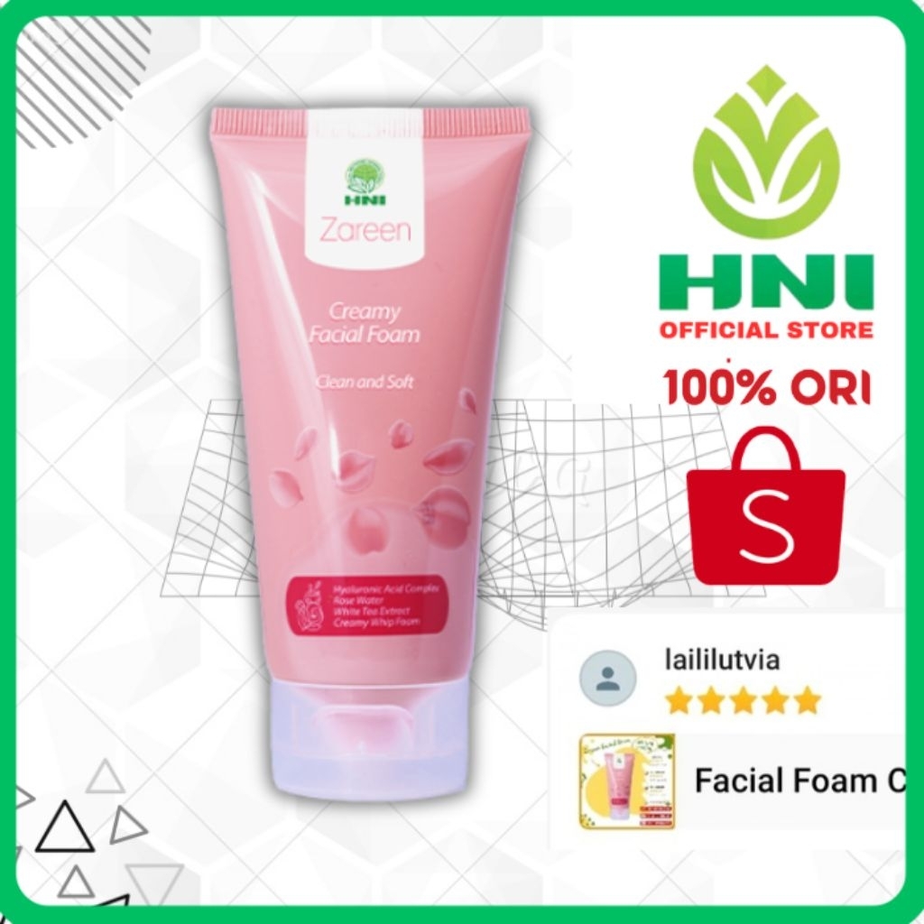 Zareen creamy facial foam sabun pembersih wsjah muka herbal hni hpai