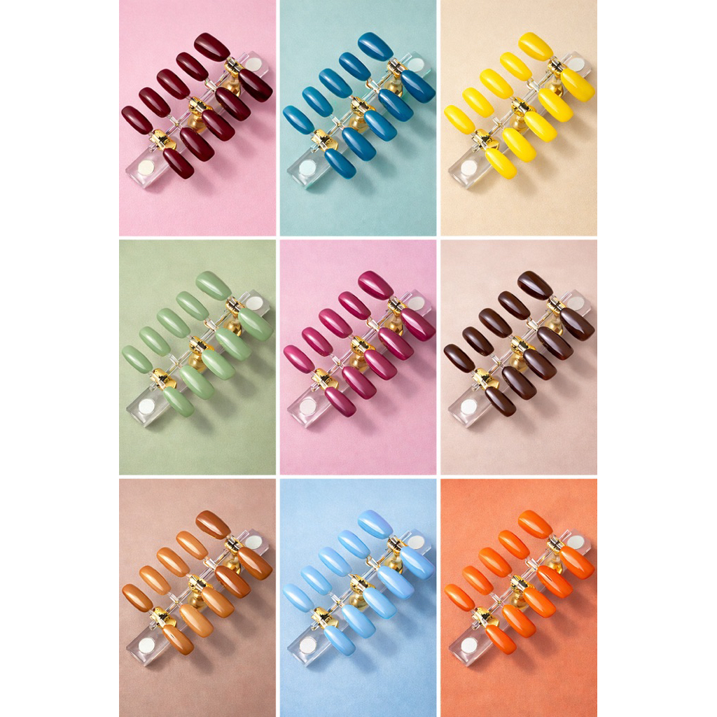Press On POLOS by Request AS Nail Gel Uk S/Xs/M Tersedia Semua Warna by Chat / di NOTES