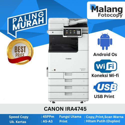 Mesin Fotocopy CANON IRA 4745 Rekondisi Import