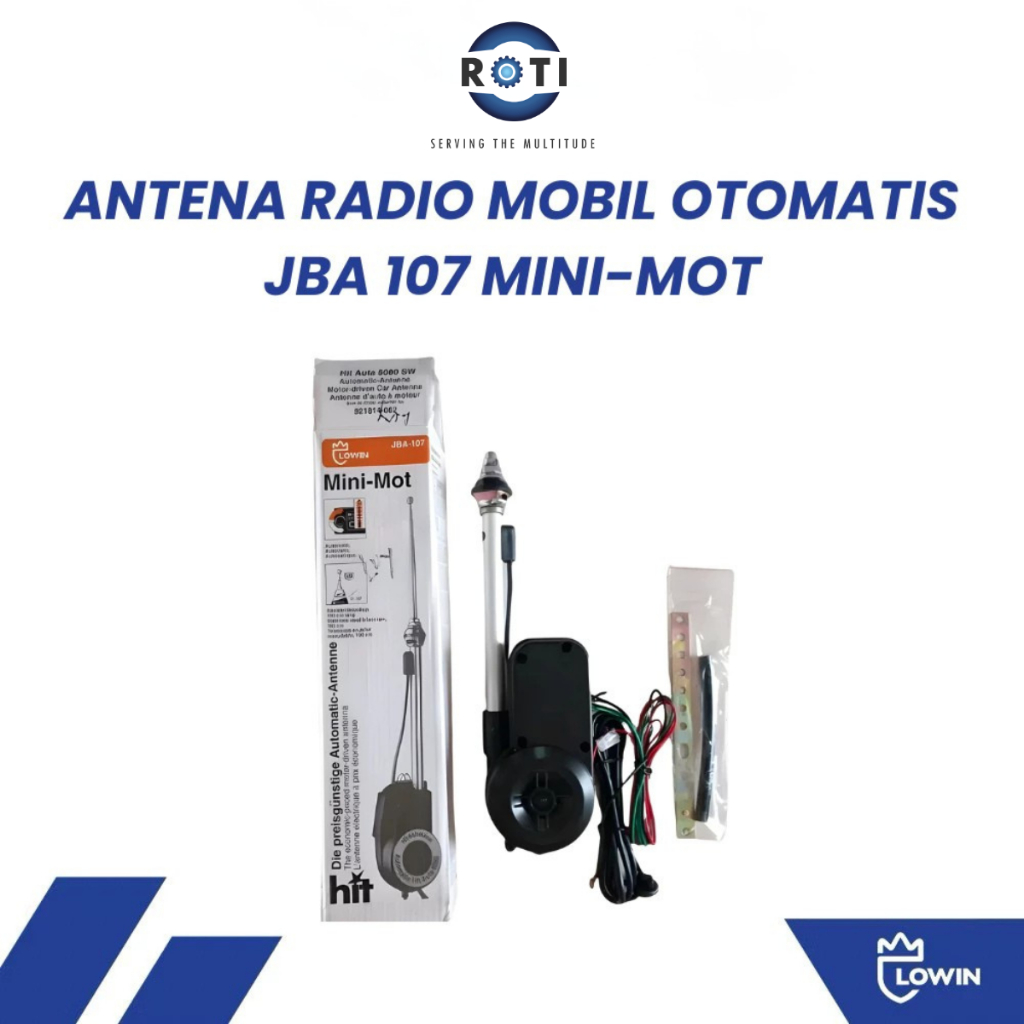 ANTENA RADIO MOBIL OTOMATIS LOWIN JBA 107 MINI MOTOR UNIVERSAL POWER ANTENNA