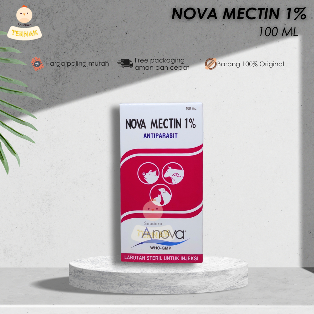 Nova Mectin 100 ml - Obat Cacing Kutu Tungau Caplak pada Hewan [SAUDARA TERNAK]
