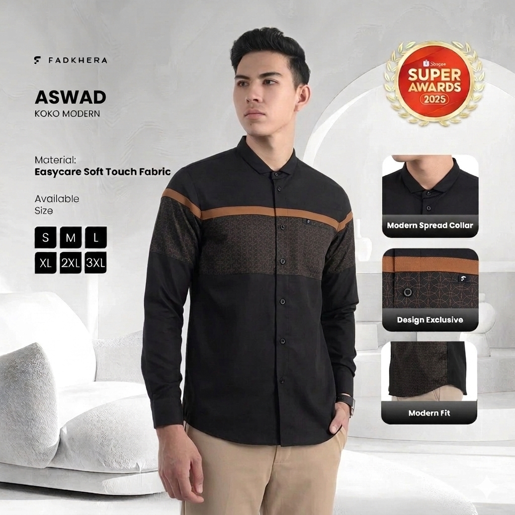 [Fadkhera Official] Aswad 100% Original |  Koko Pria Hitam