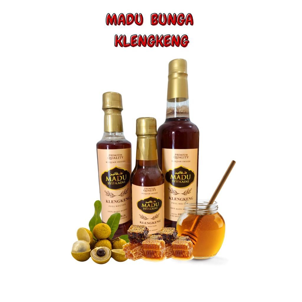ZHS Madu Klengkeng Syifa'aini Asli Murni Nektar Kelengkeng Kemasan Botol Plastik Bening