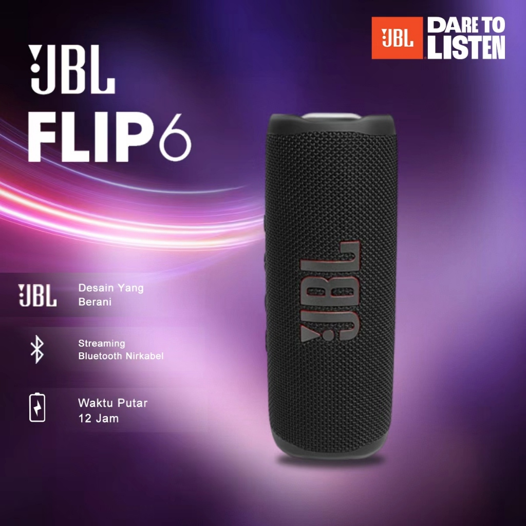 Original JBL Flip 6 Waterproof Portable Bluetooth Speaker, Powerful Sound and deep bass, IPX7 Waterp