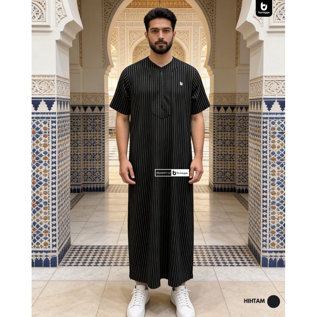 Gamis maghreb bunayya/jubba bunayya/jubbah bunayya/jubbah stripe