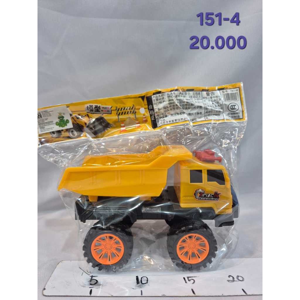 Mainan Truk Pasir Jumbo Plastik Anak Panjang 20cm Kuning (151-4)