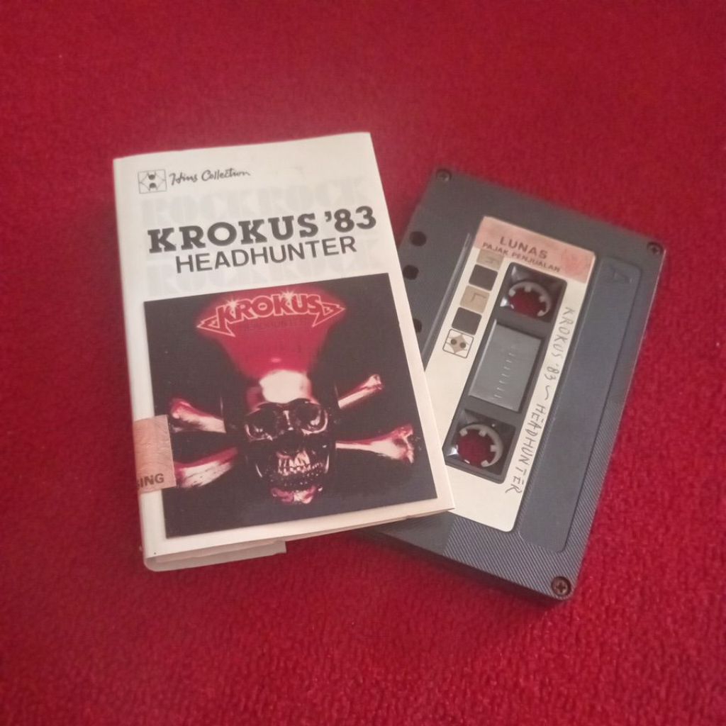 Kaset Rock Krokus '83 Headhunter/hins collection maxell