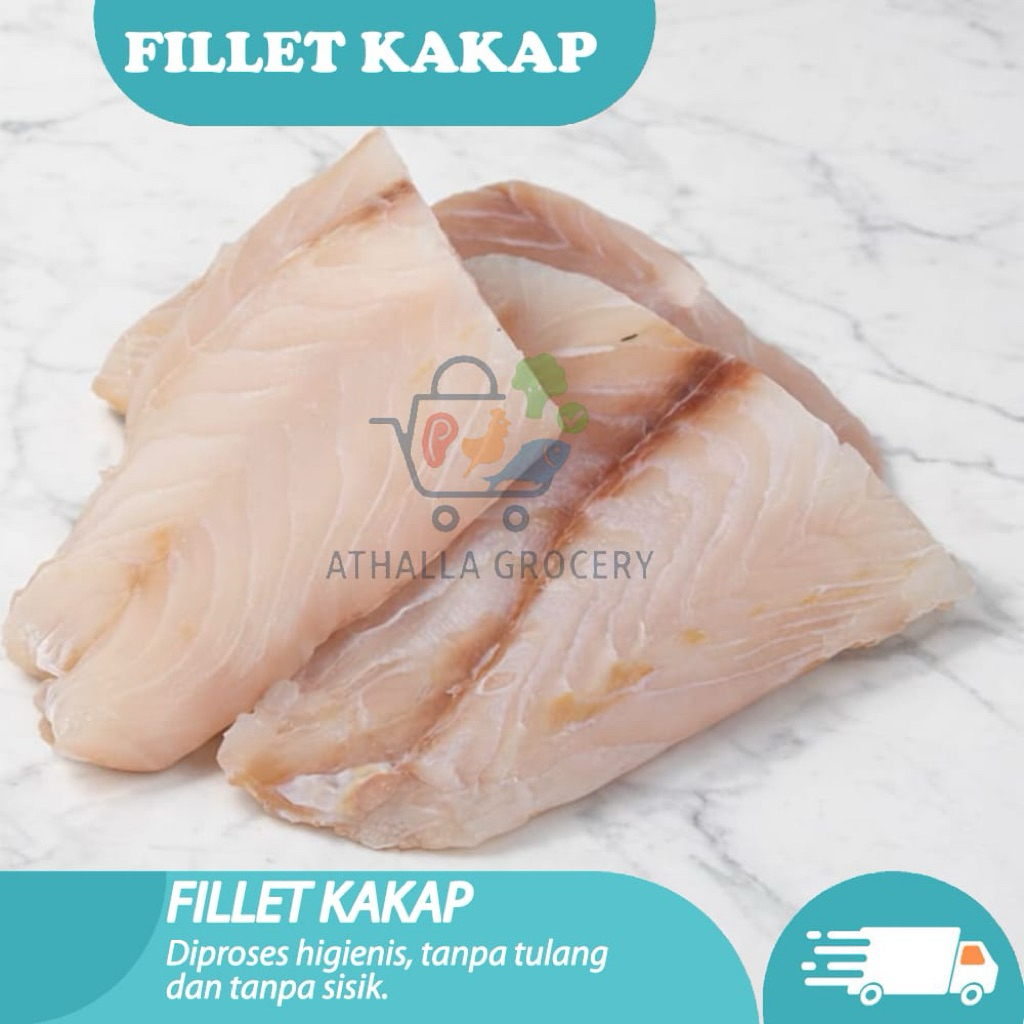 Fillet Ikan Kakap Putih Premium 1kg - Daging Ikan Kakap Tanpa Tulang Beku