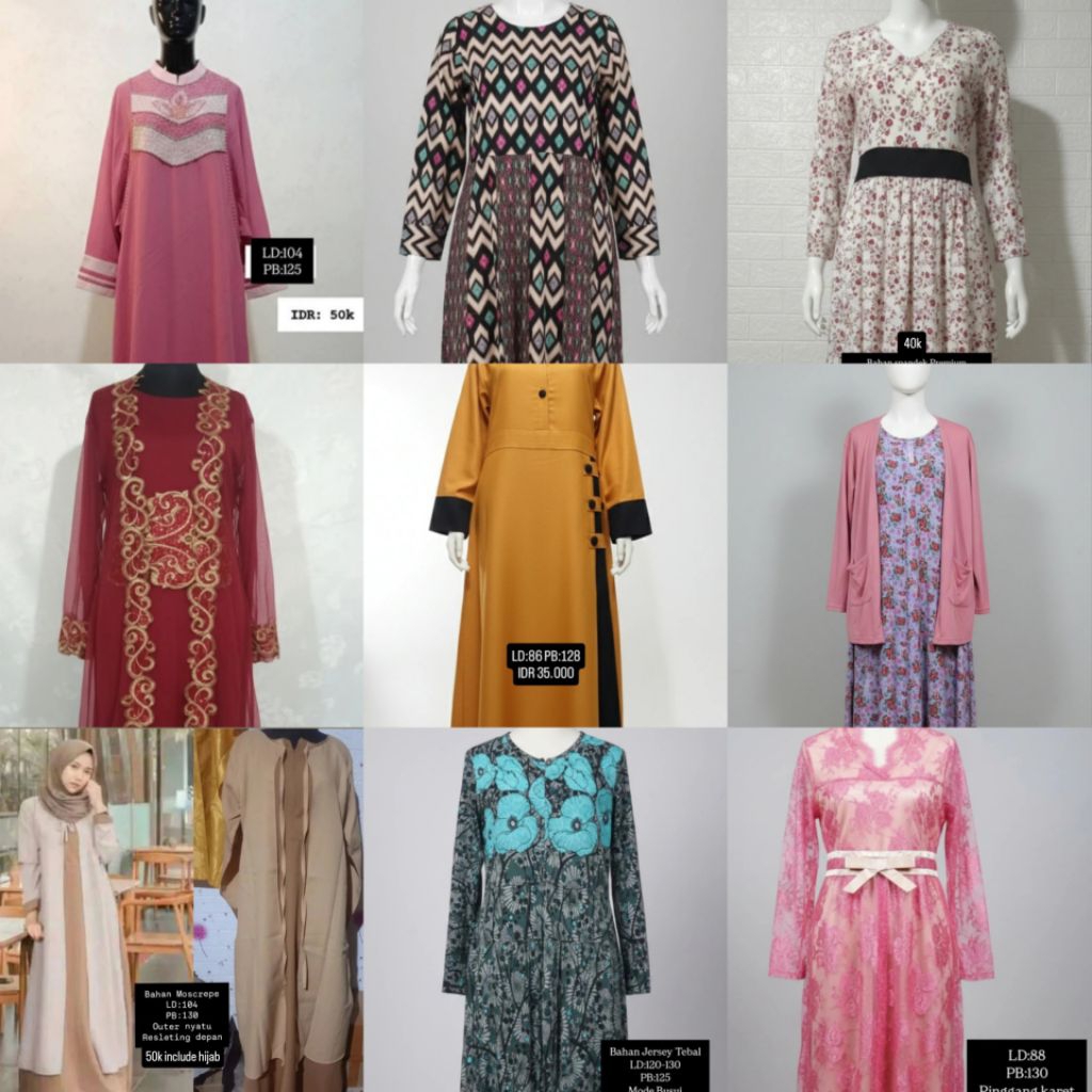 GAMIS MEWAH/SETELAN GAMIS/GAMIS BERGO