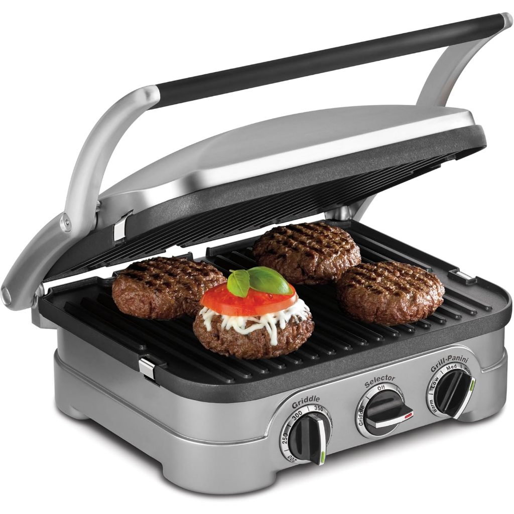 Cuisinart Griddler Indoor Grill, Panini Press, Sandwich Maker & More, 5-in-1 Grilling