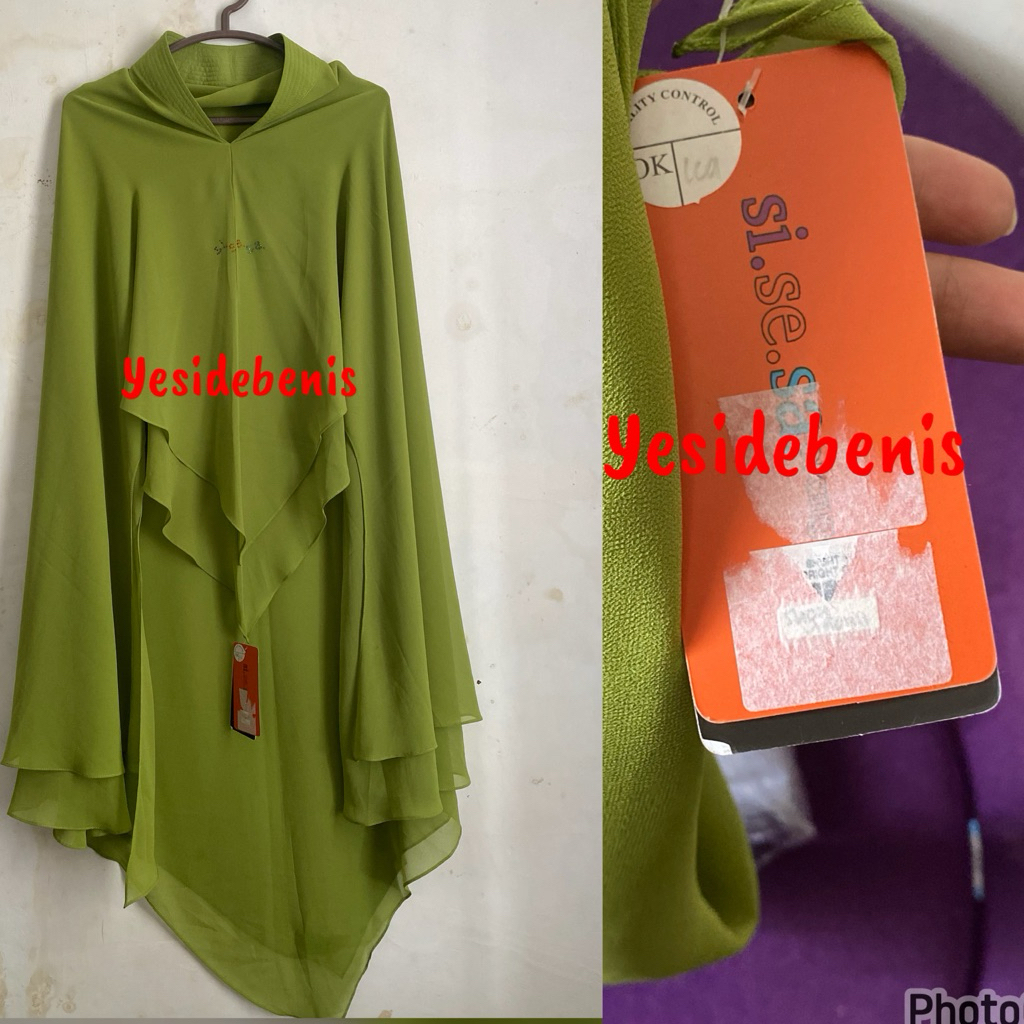 New khimar sisesa original dengan tag label