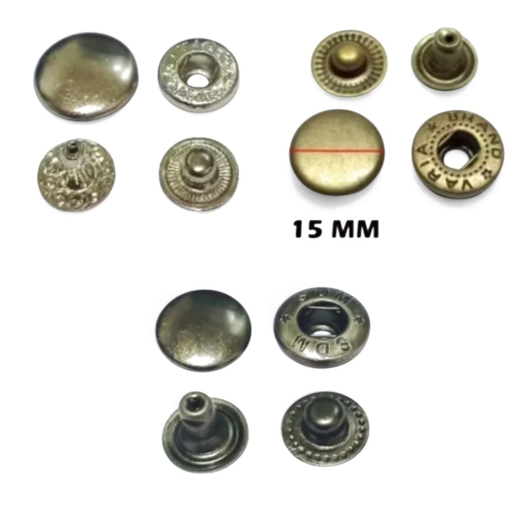 kancing snap jepret 15 mm / kancing cetet jaket / kancing jepret tas / Kancing Jepret dompet / kanci