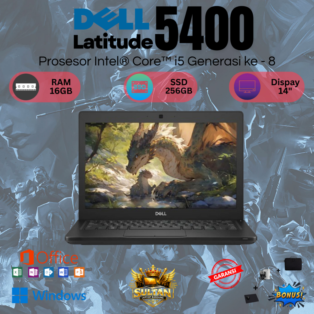 DELL Latitude 5400 Core i5 Gen 8 RAM 8GB SSD 256GB