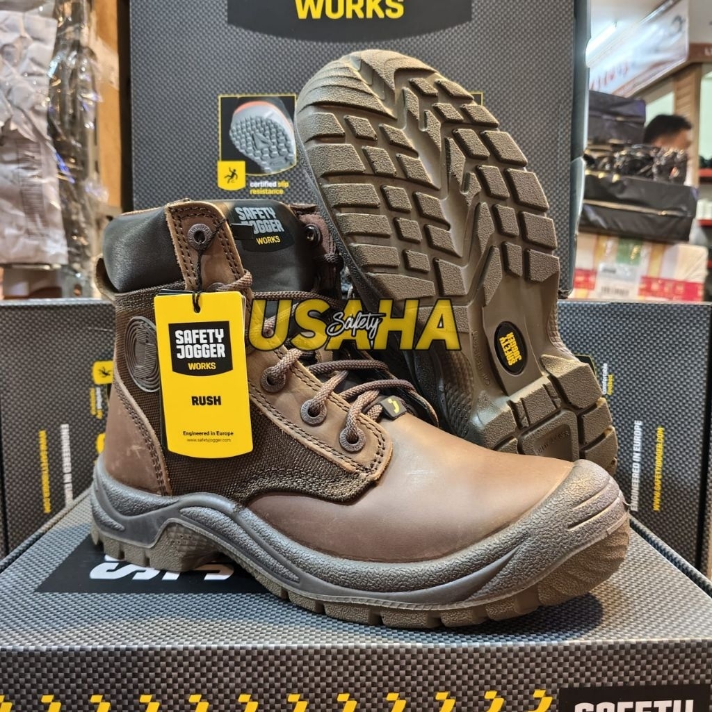 Safety Shoes JOGGER RUSH S3 Tahan Minyak & Air | Sepatu Safety JOGGER RUSH S3 100% Original