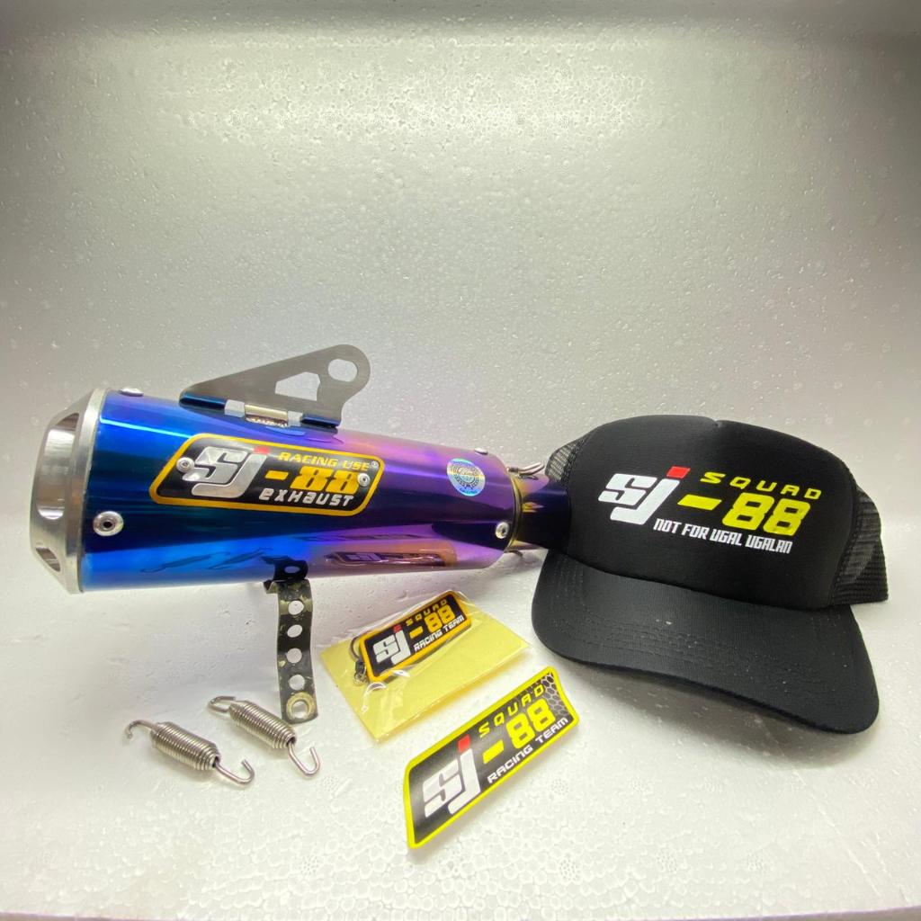 Knalpot SJ88 Sonic 150r tipe RR S1 Blue GP20 J1,J2 Blue Violet