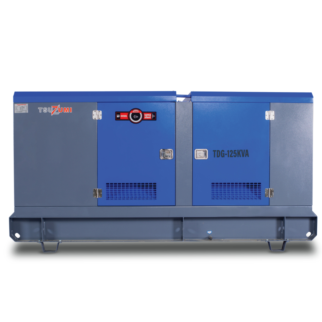 Genset Industri 100.000 watt Silent Diesel 3 Phase  TDG125KVA Tsuzumi Japan Makassar
