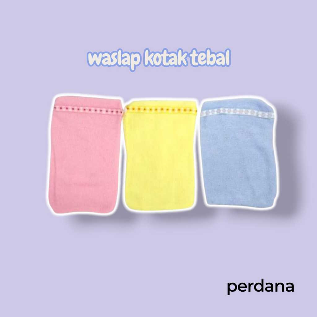 Waslap Bayi / Washlap / Waslap Kotak Tebal / WASHLAP BABY / LAP MANDI BAYI BAHAN KATUN LEMBUT/TEBAL