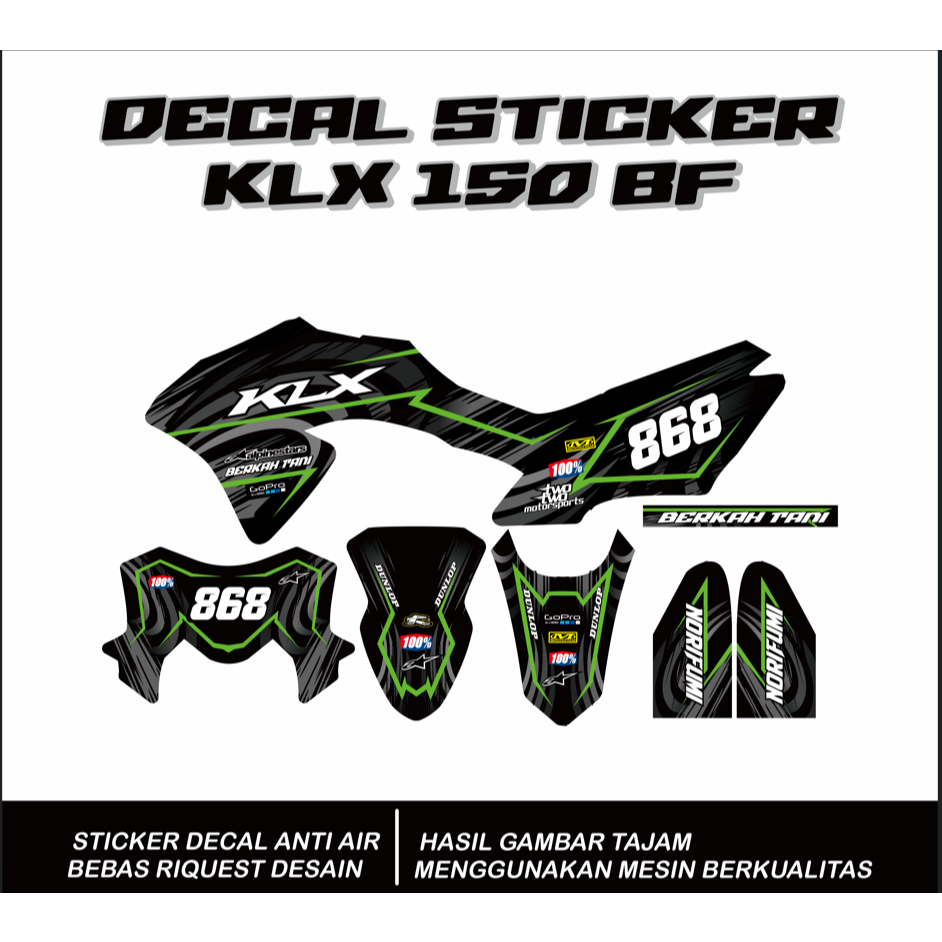 sticker decal klx 150.decal kawasaki klx 150
