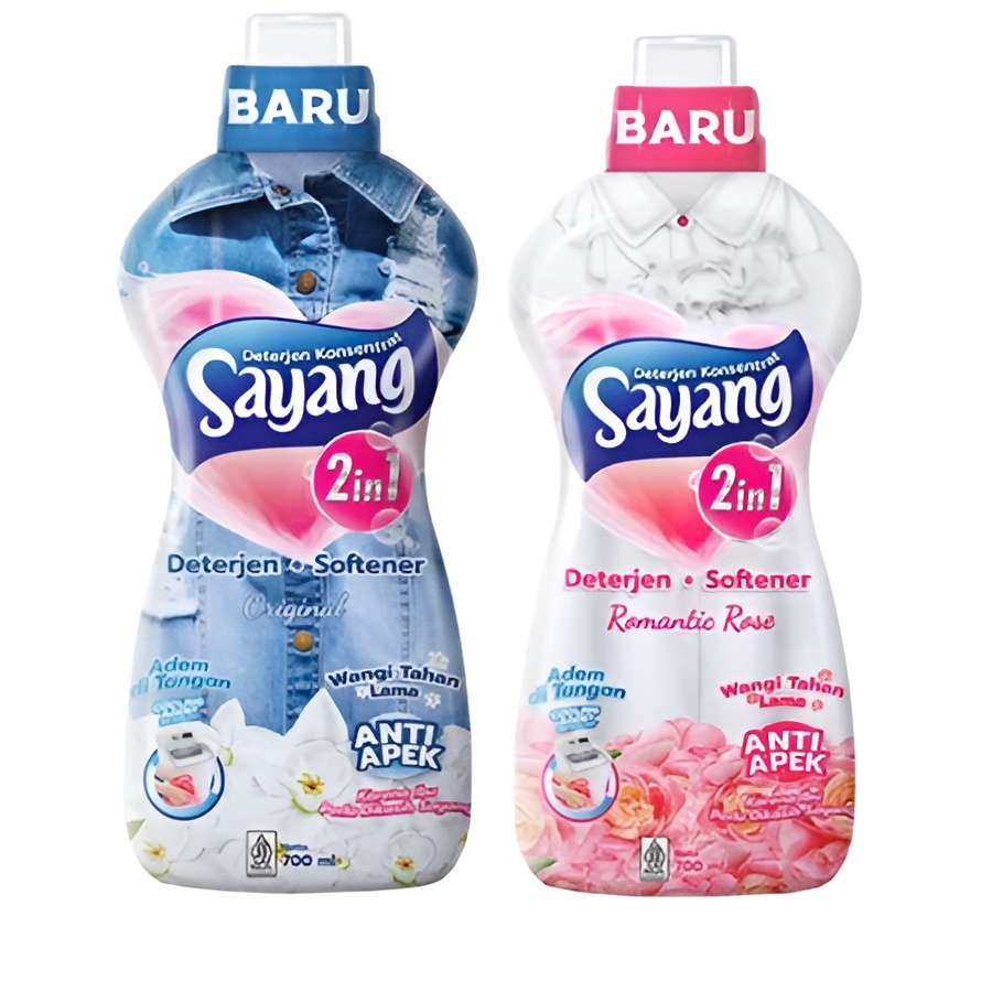 Sayang 750ml BOTOL Detergen Cair hebat / Sayang Detergent Liquid 2in1 Original Romantic Rose Botol 7