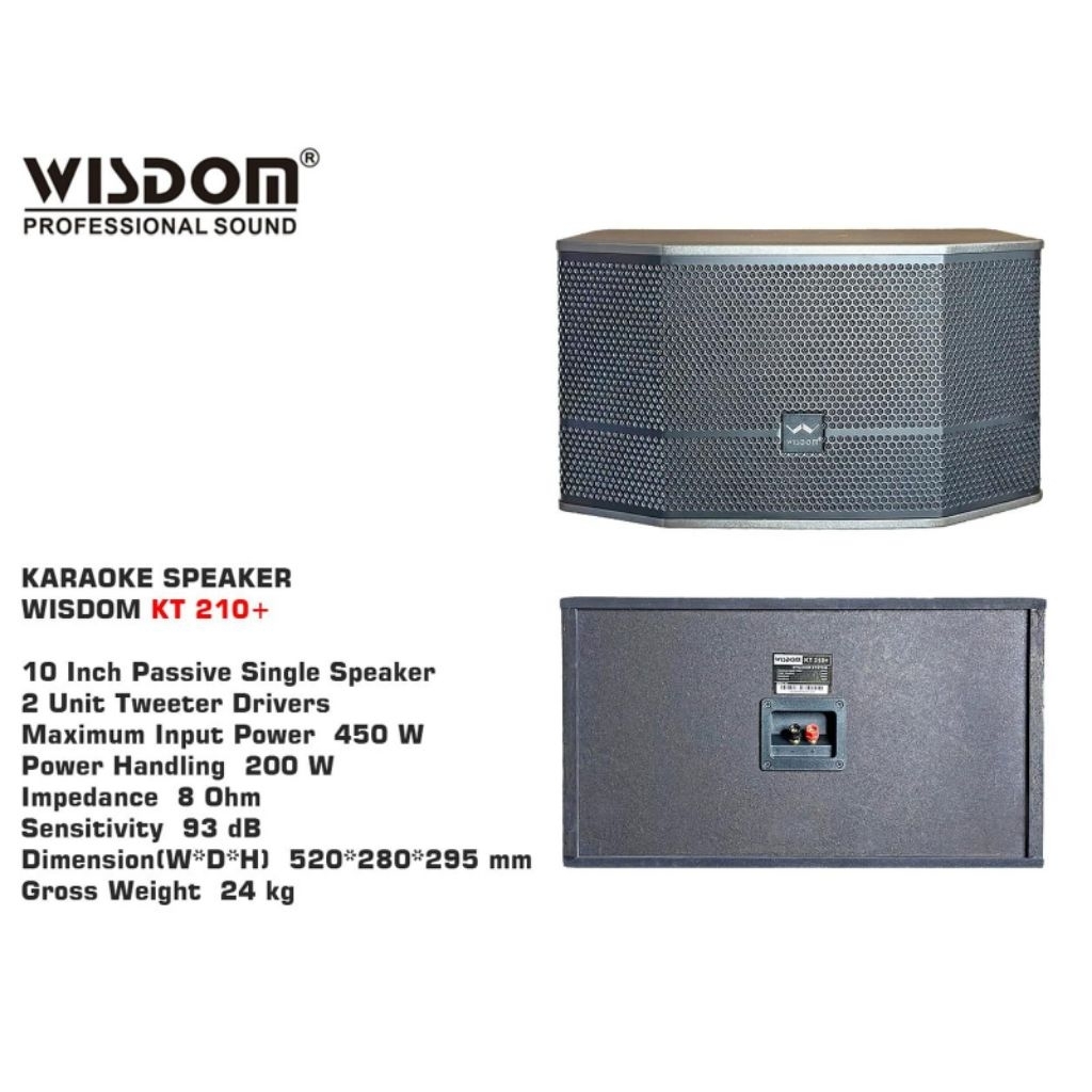 Speaker Pasif Wisdom KT210+/WISDOM SPEAKER KARAOKE/speaker wisdom kt 210+