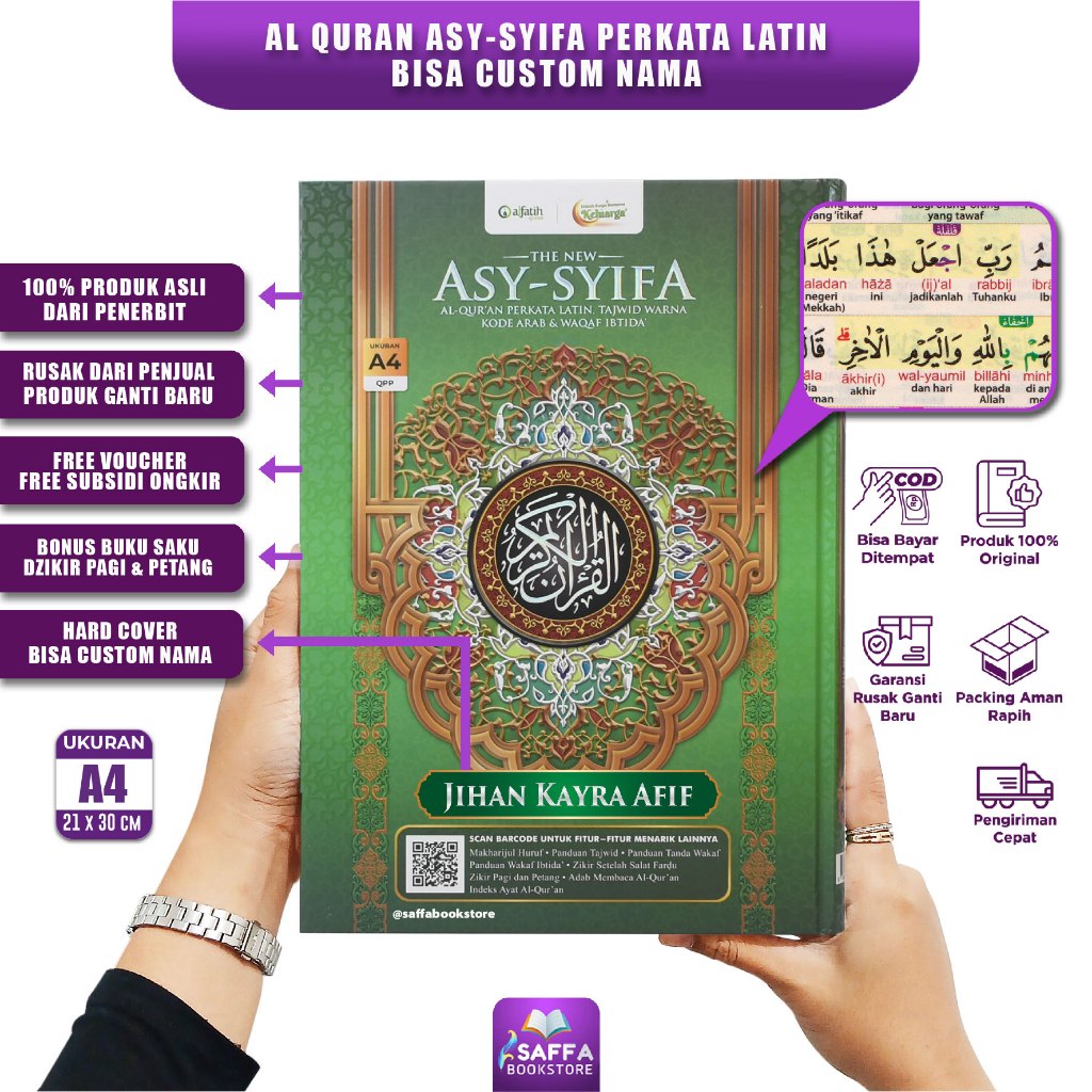 Al quran Perkata Latin, Quran As Syifa A4 Tajwid Warna & Kode Angka  Alquran Terjemahan Perkata