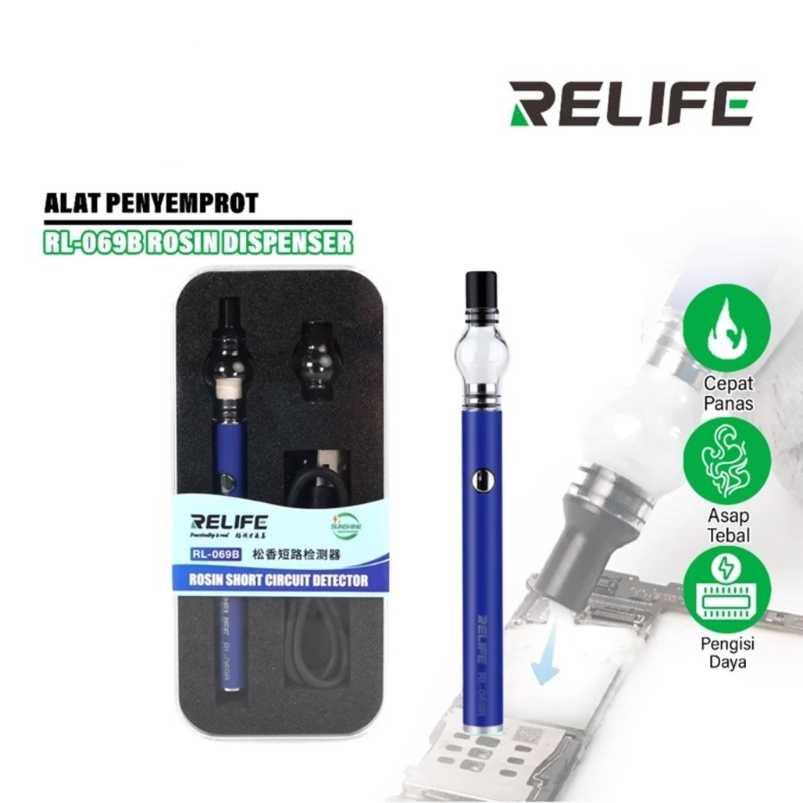 RELIFE RL-069B ROSIN DISPENSER SHORT CIRCUIT DETECTOR ORIGINAL - ALAT PELELEH ROSIN - ALAT PENYEMPRO