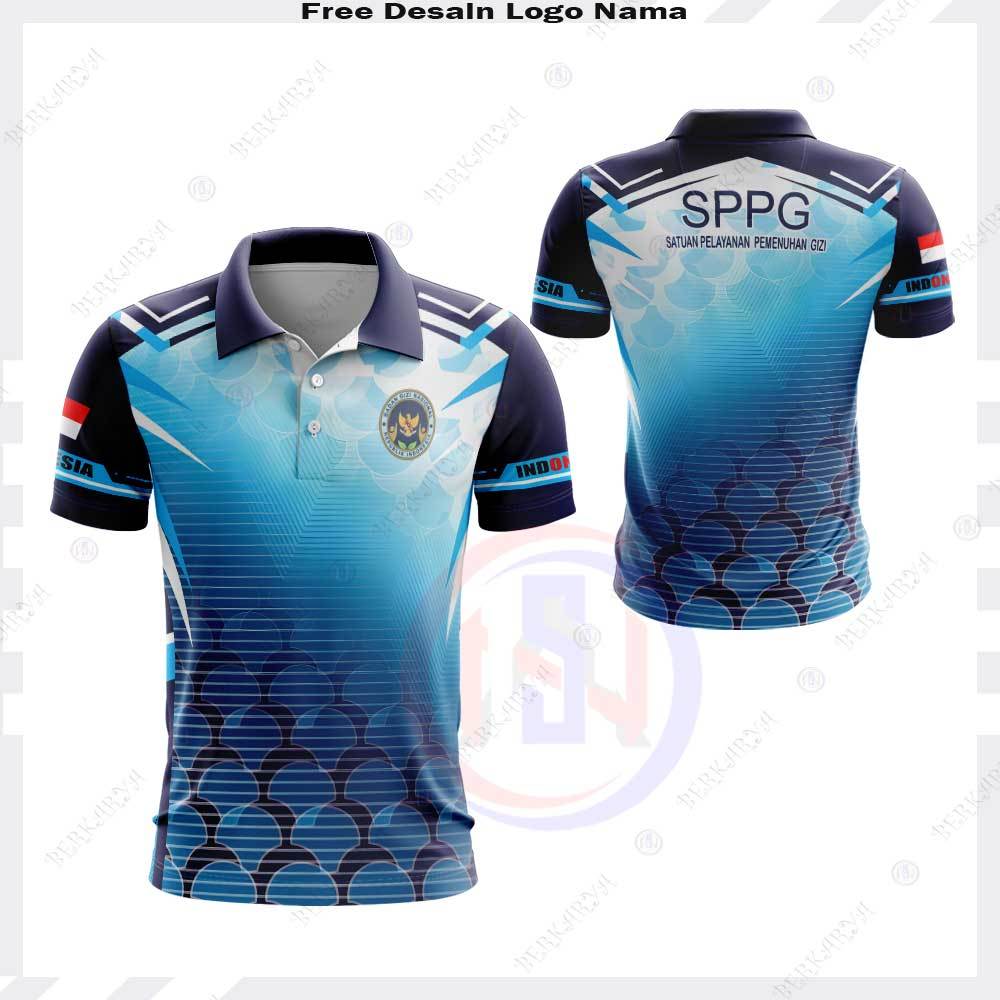Kaos Polo Baju SPPG || JERSEY BADAN GIZI NASIONAL || Jersey SPPG Fullprint Terbaru Free Custom