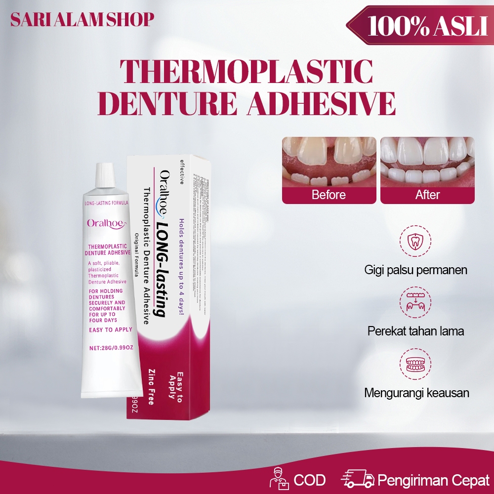Buy 2 Free 1 Oralhoe Perekat Gigi Palsu 28g Lem Gigi Palsu Tahan Lama Lem Perekat Gigi Palsu Long La